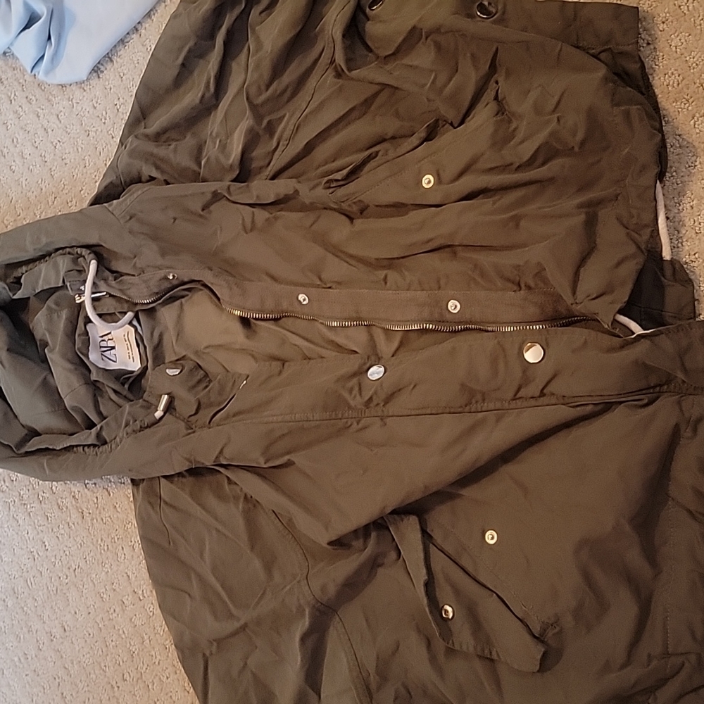 Green crop jacket